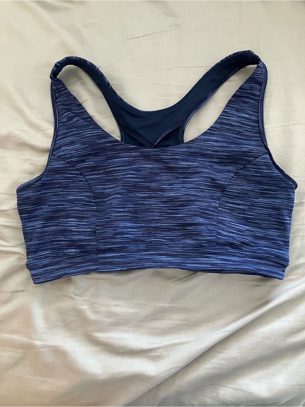 tek gear Blue Space-Dye Racerback Sports Bra